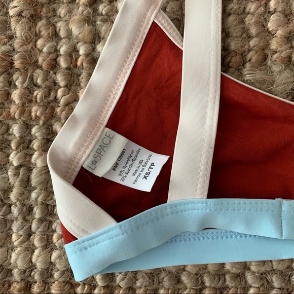 L*SPACE Red Color Block Bikini - Picture 3 of 6